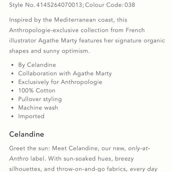 Anthropologie Celandine x Agathe Marty Graphic Platter Tee - Picture 7 of 7